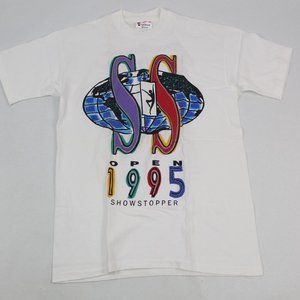 Vintage 1995 Show Stopper Competition Tour Tshirt White Size Medium